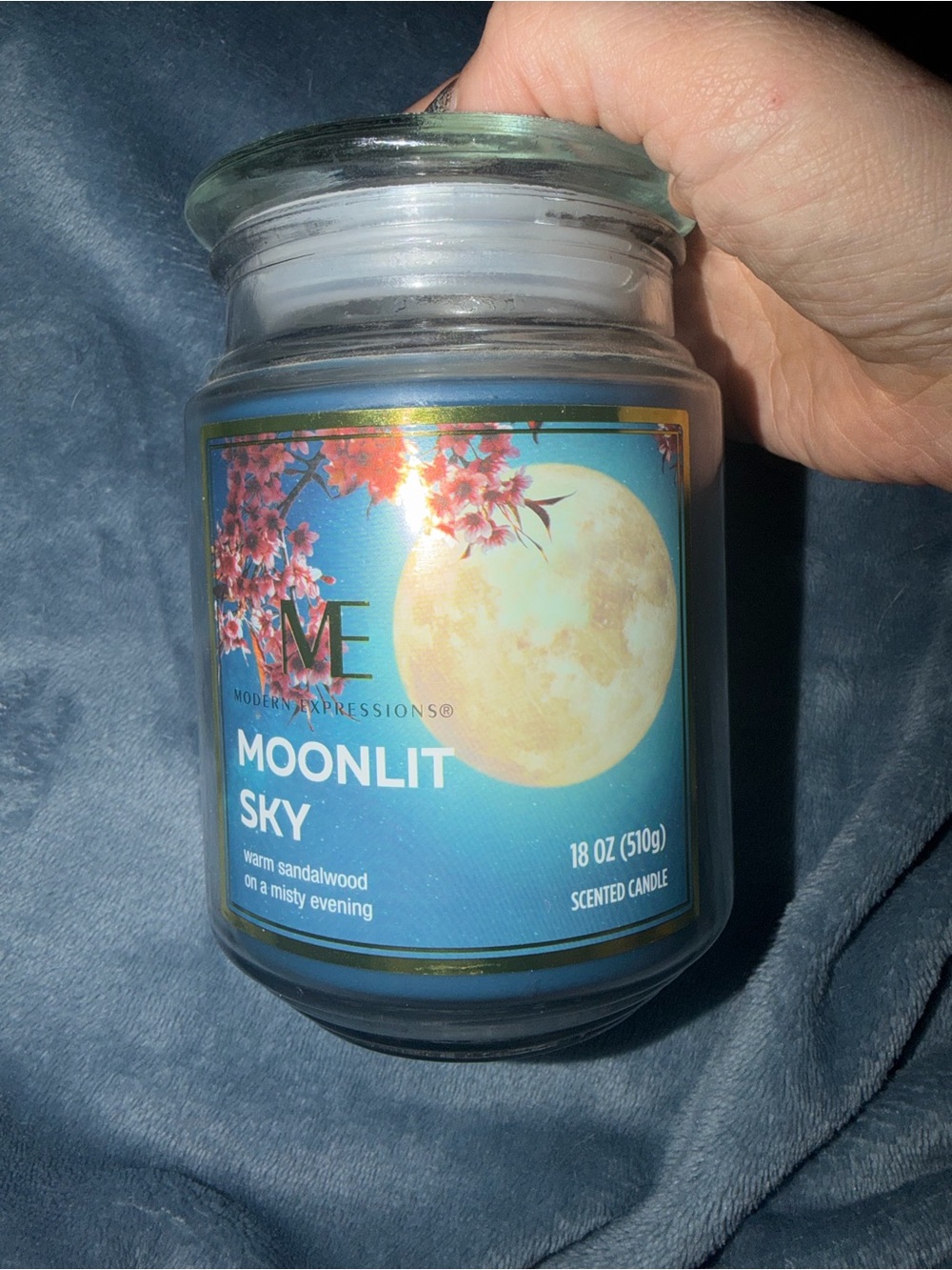 Expressions Moonlit Sky Jar Candle - Blue and Yellow